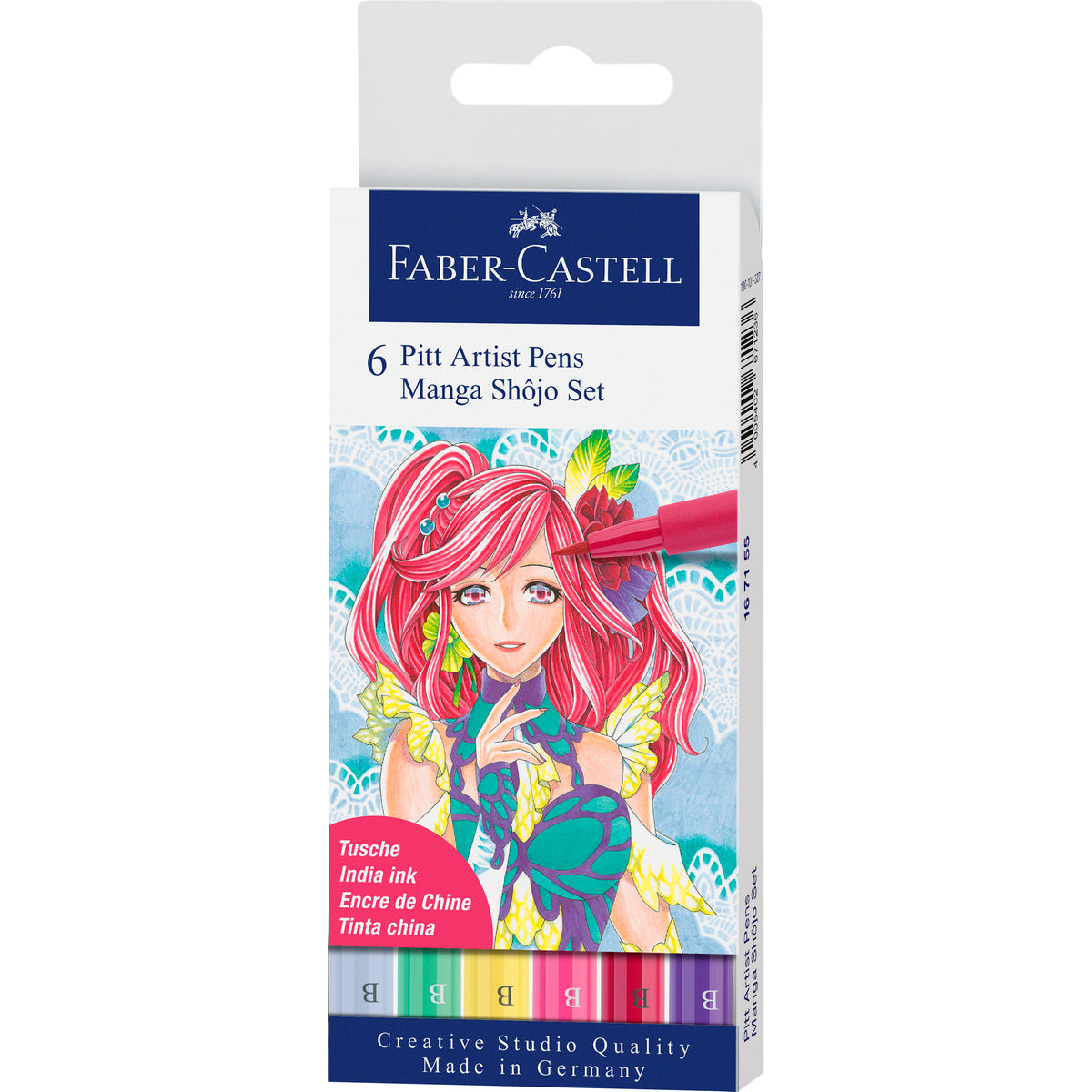 Marcador Pitt ArtistPen Manga Shojo Faber-Castell x6 Colores
