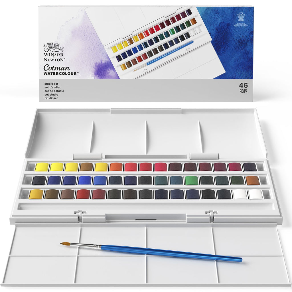 Set Acuarelas Cotman Winsor & Newton 45 Medio Godet