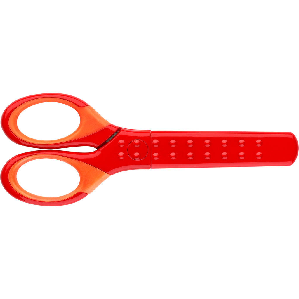 Tijera Escolar Faber-Castell Punta Redonda Grip Roja