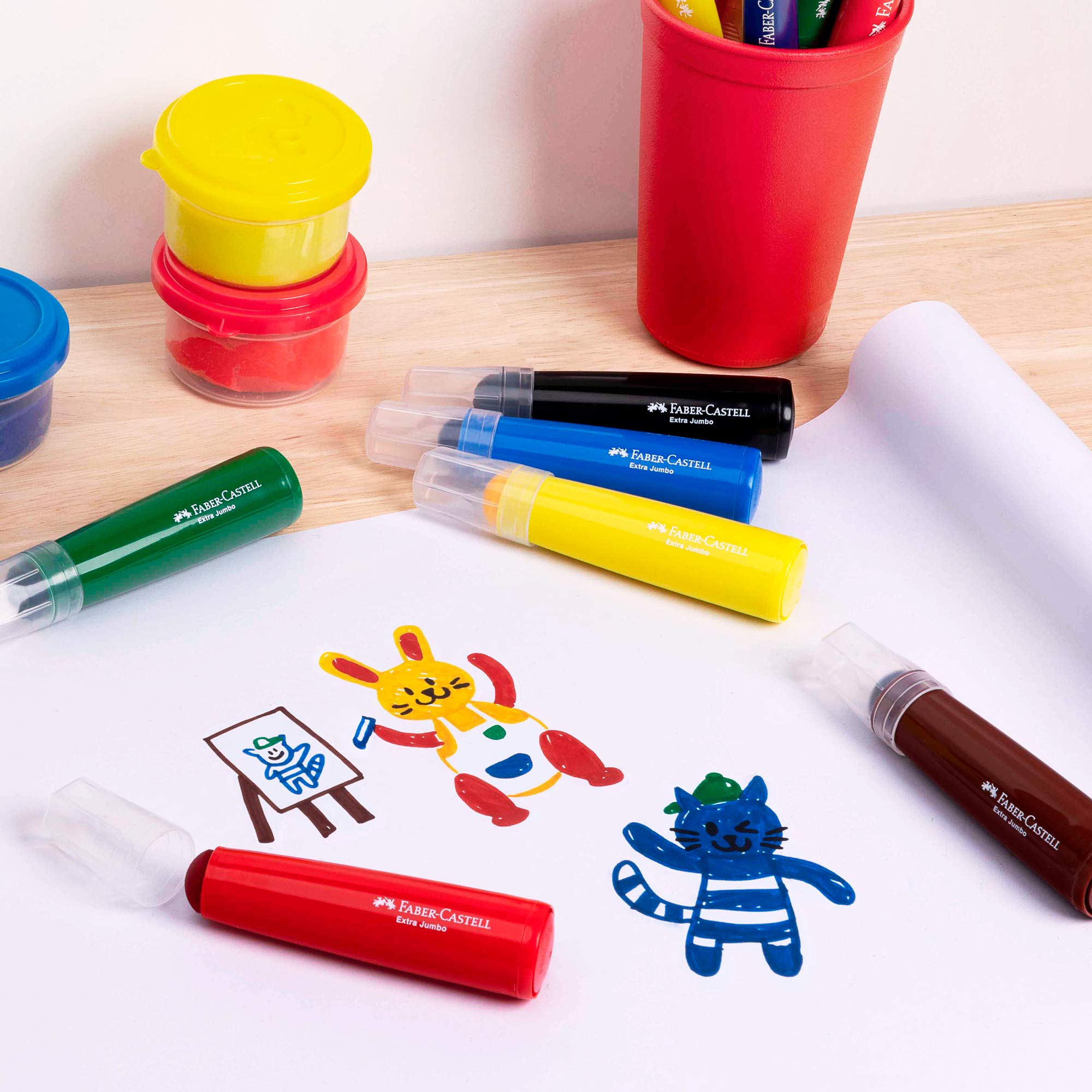 Marcador Extra Jumbo Faber-Castell Little Creatives x6 Color