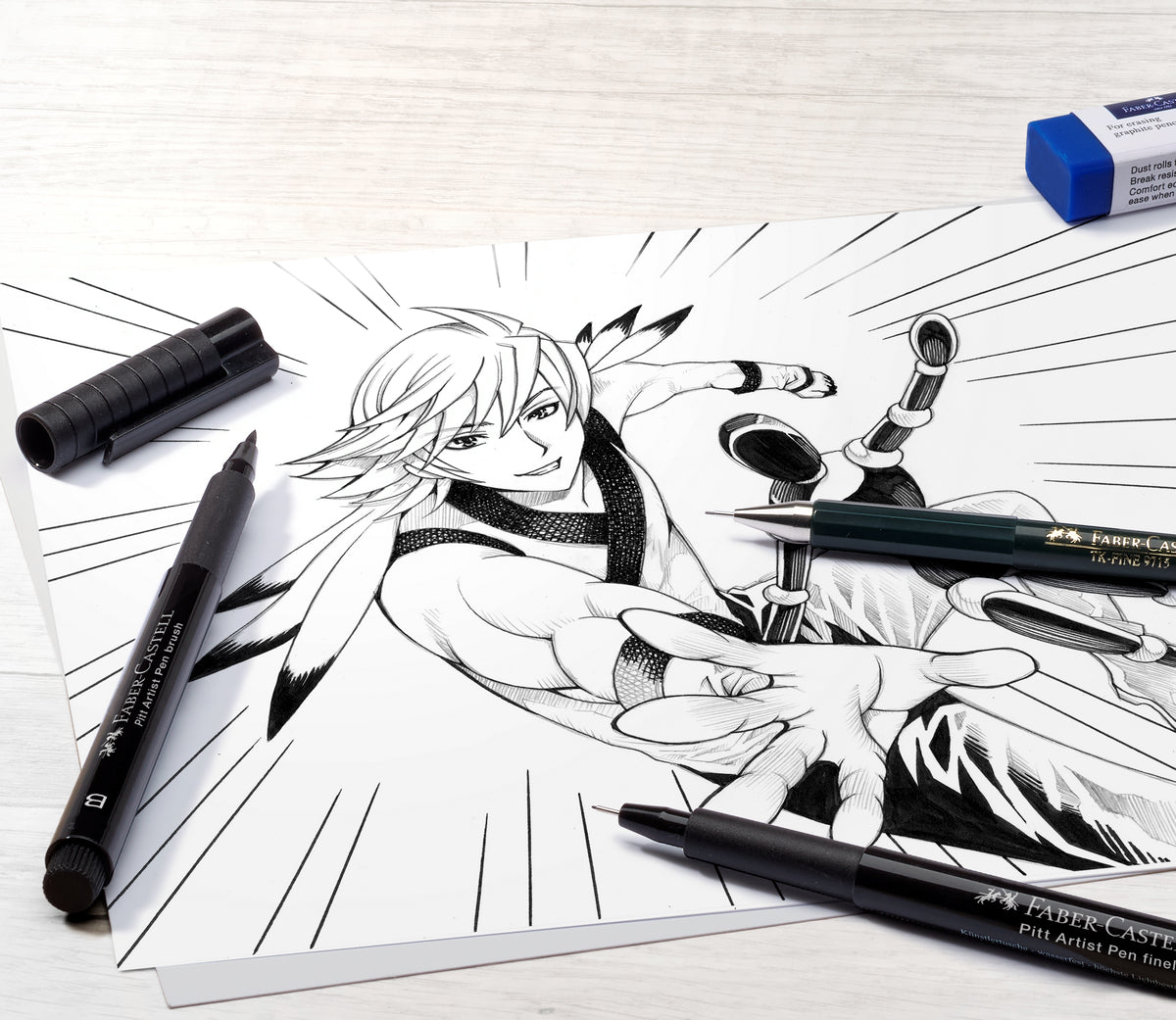 Lápices Tiralíneas Manga Starter Faber-Castell 8 Piezas