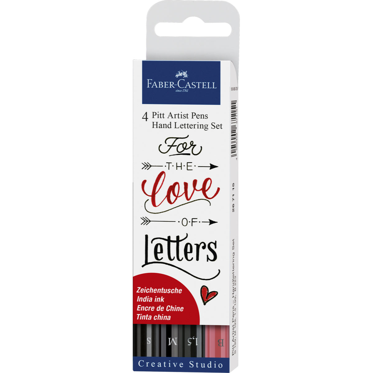 Marcador Lettering Tonos Rojos Faber-Castell x4 uds.