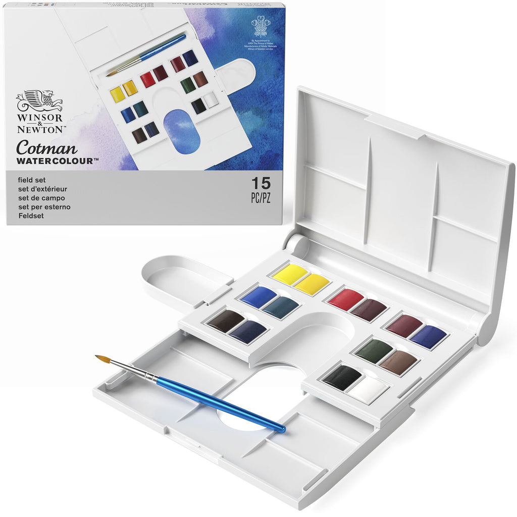 Set de Acuarelas Cotman Winsor & Newton 14 Medias Pastillas