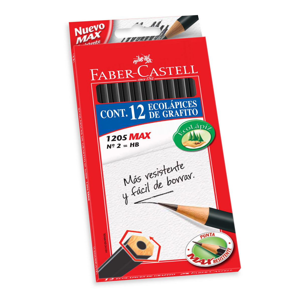Lápiz Grafito Eco 1205 Faber-Castell x12 uds.