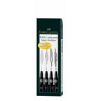 Marcador Pitt Artist Pen Negro Faber-Castell x4 uds.