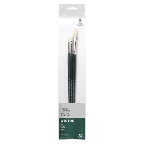 Set 3 Pinceles Cotman Winsor & Newton Mango Largo V2