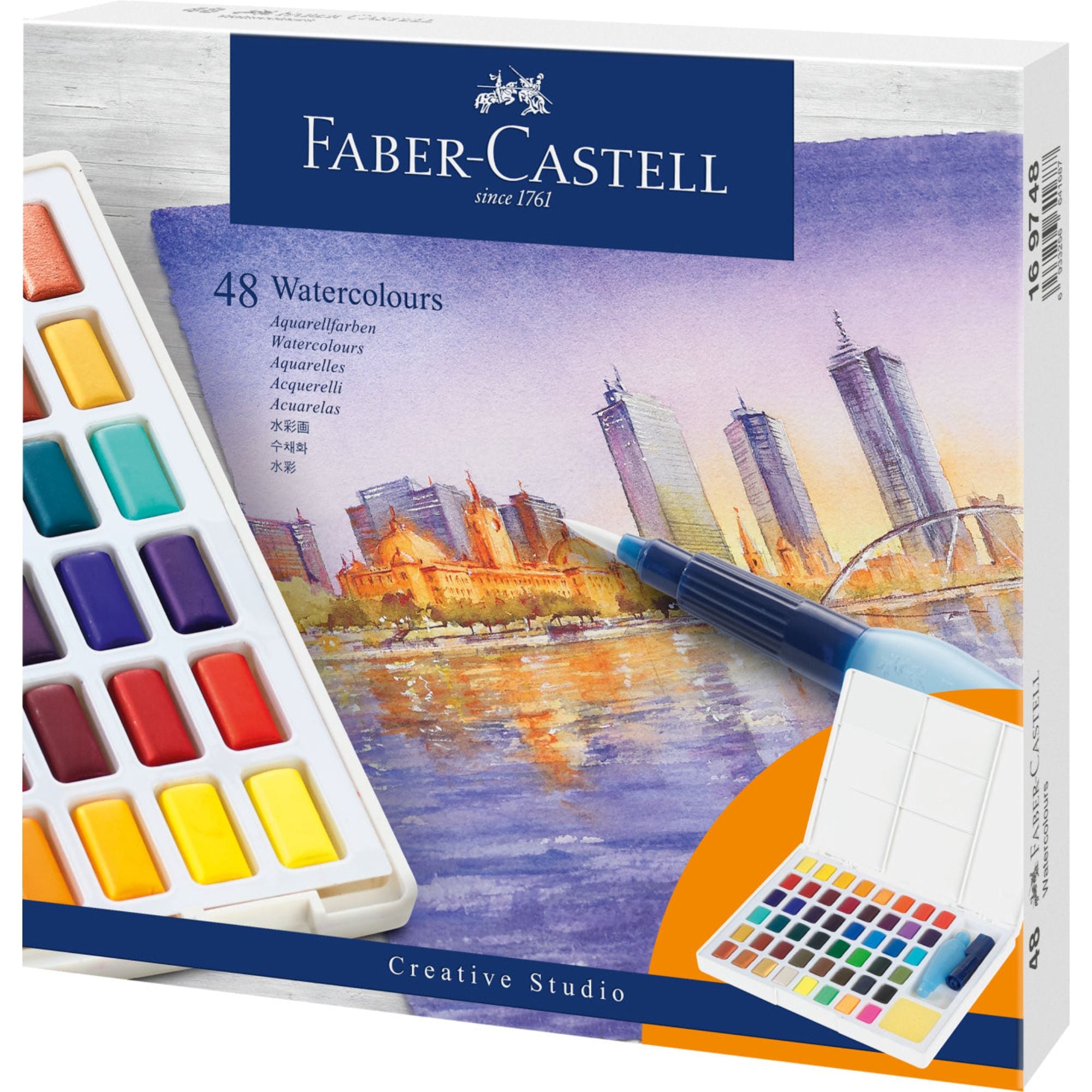 Acuarelas en pastillas Faber-Castell x48 colores