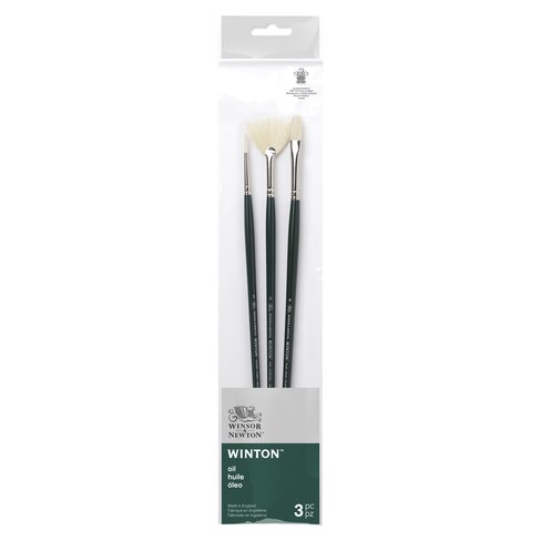 Set 3 Pinceles Cotman Winsor & Newton Mango LargoV3