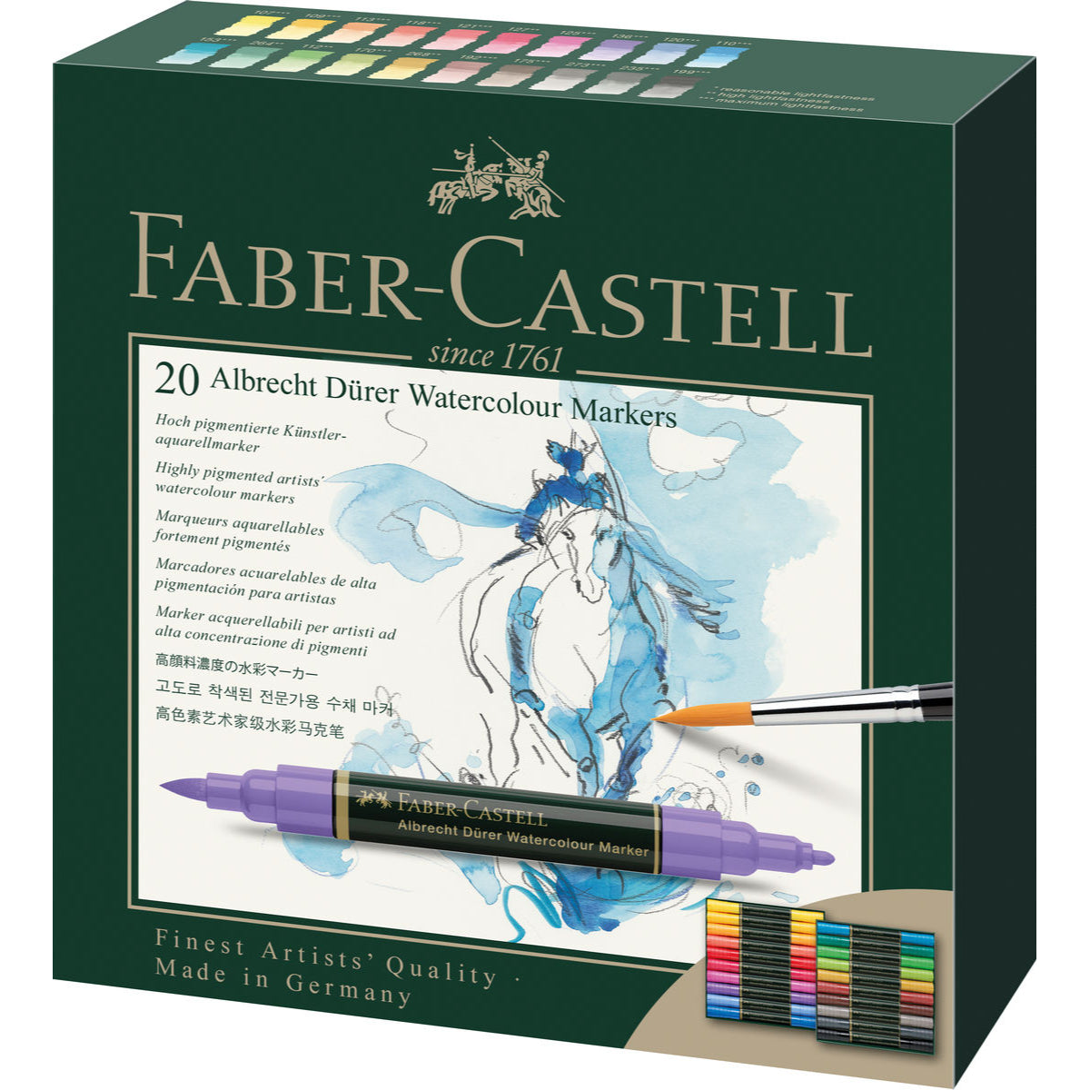 Marcadores Acuarelables A.Dürer Faber-Castell x20 Colores