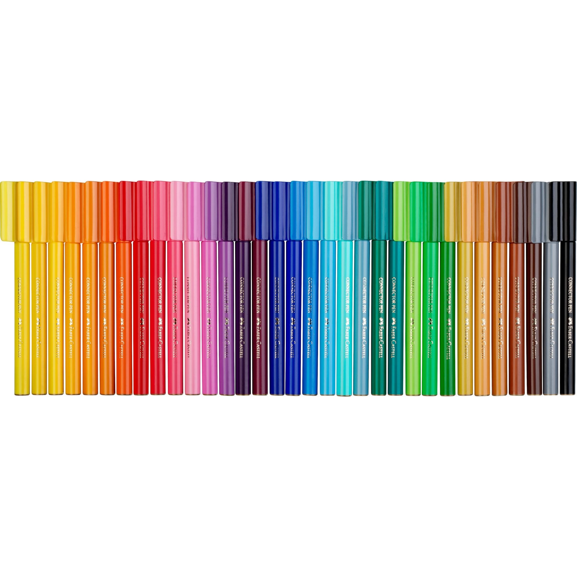 Marcador Connector Cofre Tesoro Faber-Castell x33 Colores