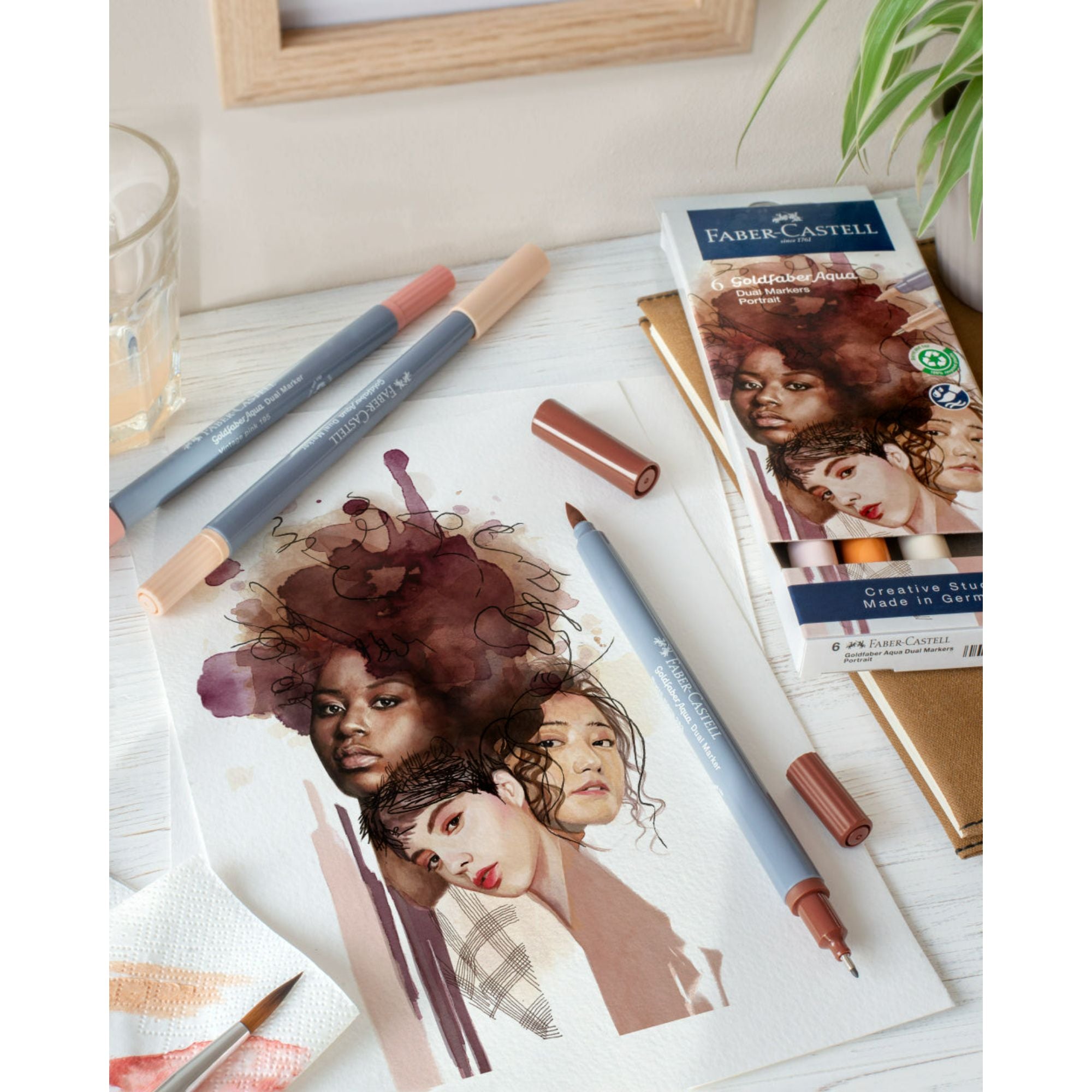 Marcador Dual Goldfaber Aqua Faber-Castell x6 Color Retrato