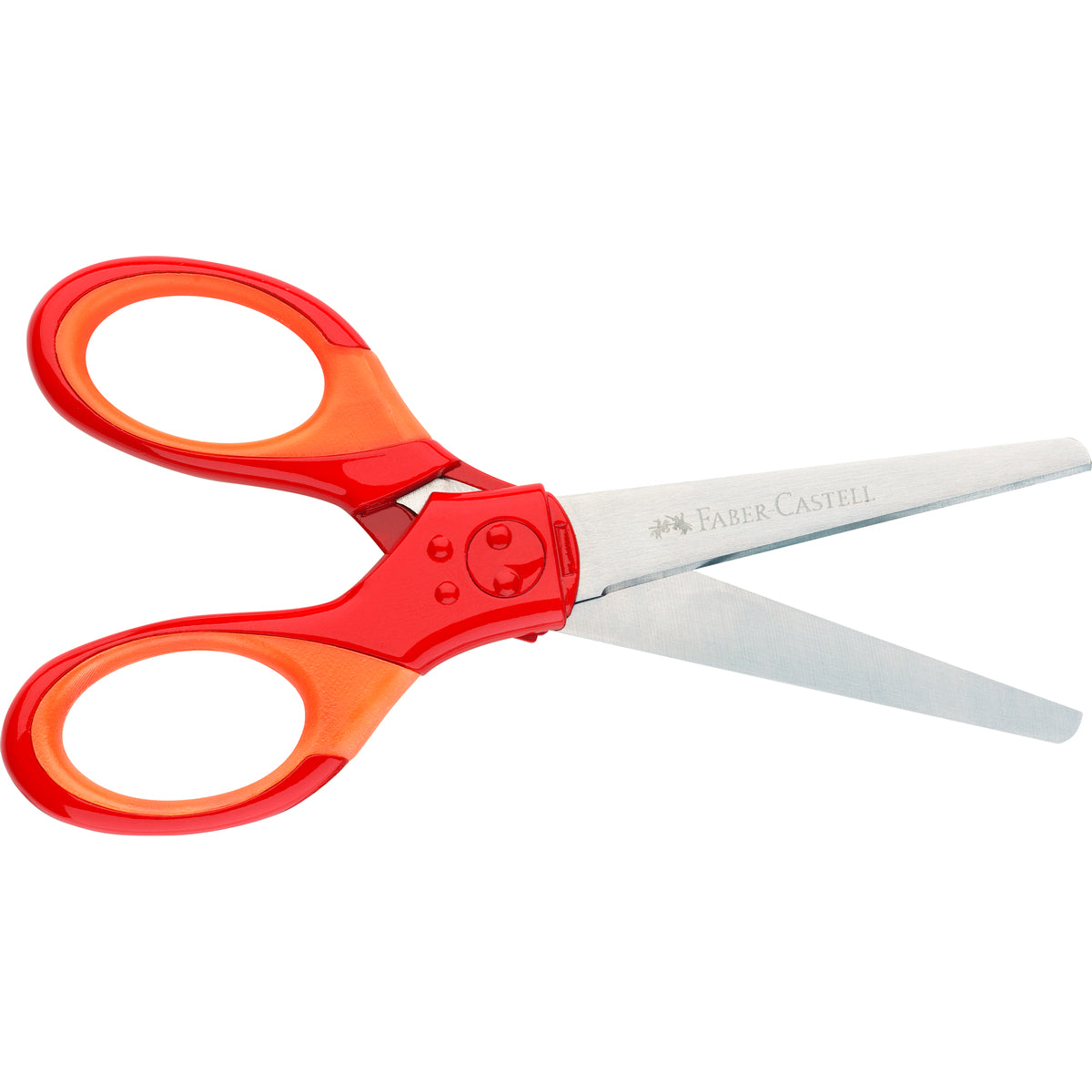 Tijera Escolar Faber-Castell Punta Redonda Grip Roja