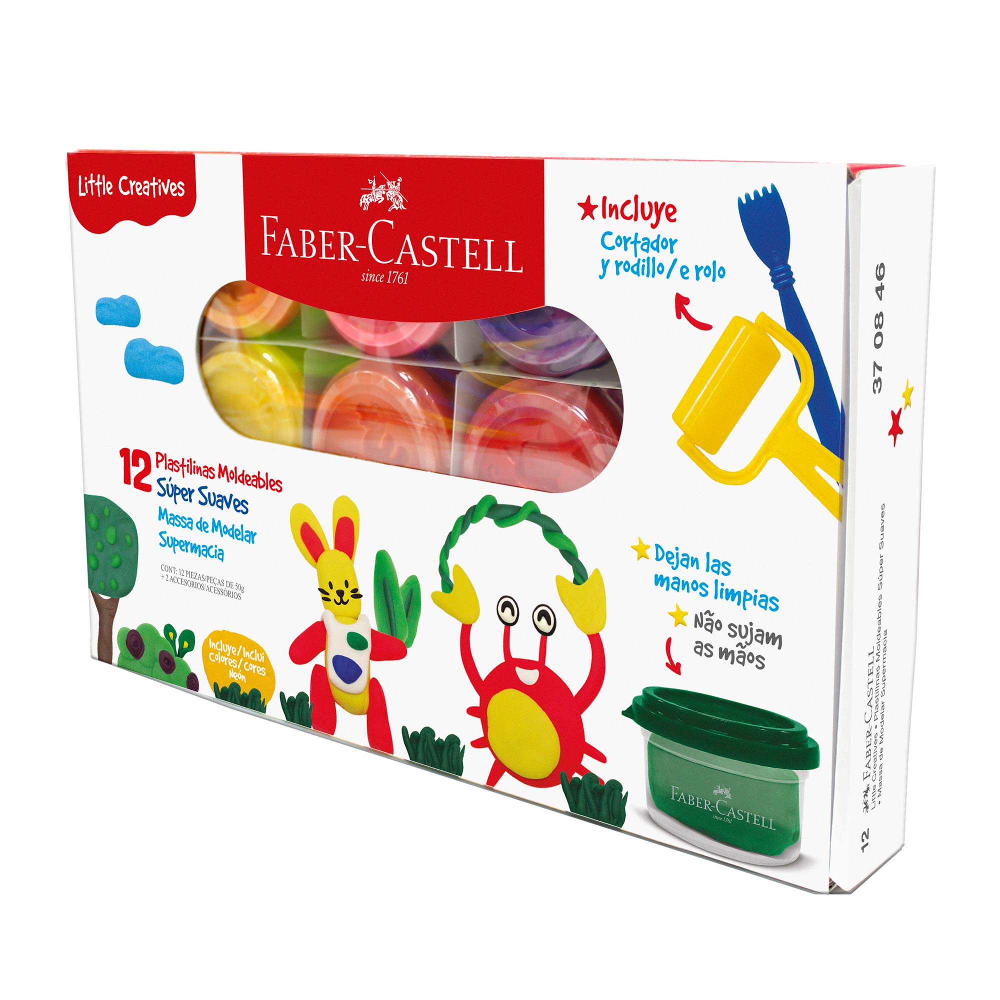 Plastilina Suave Faber-Castell Little Creatives x12 Colores