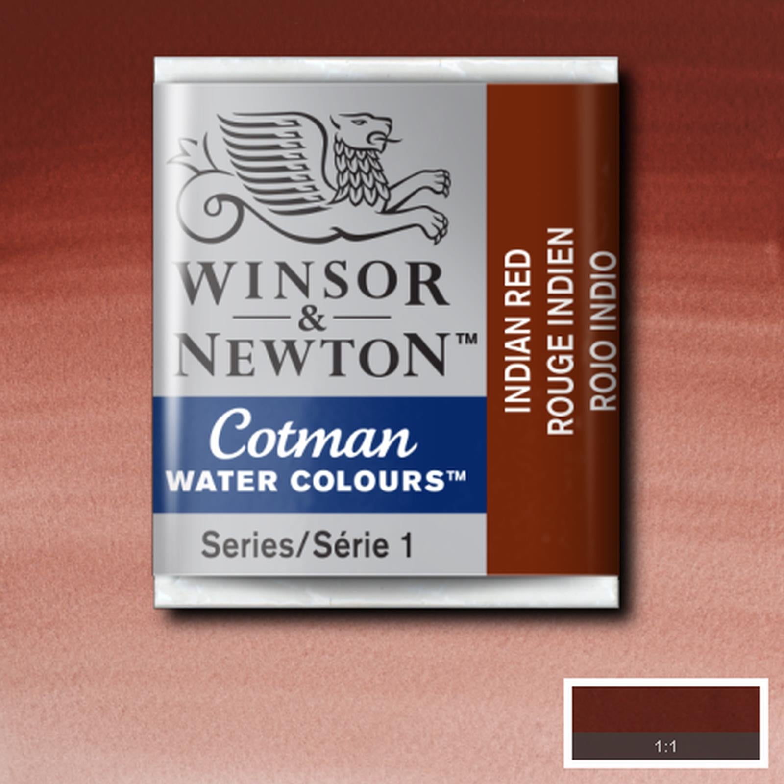 Acuarela Cotman Winsor & Newton Medio Pan - Varios Colores Tono Palo Rojo