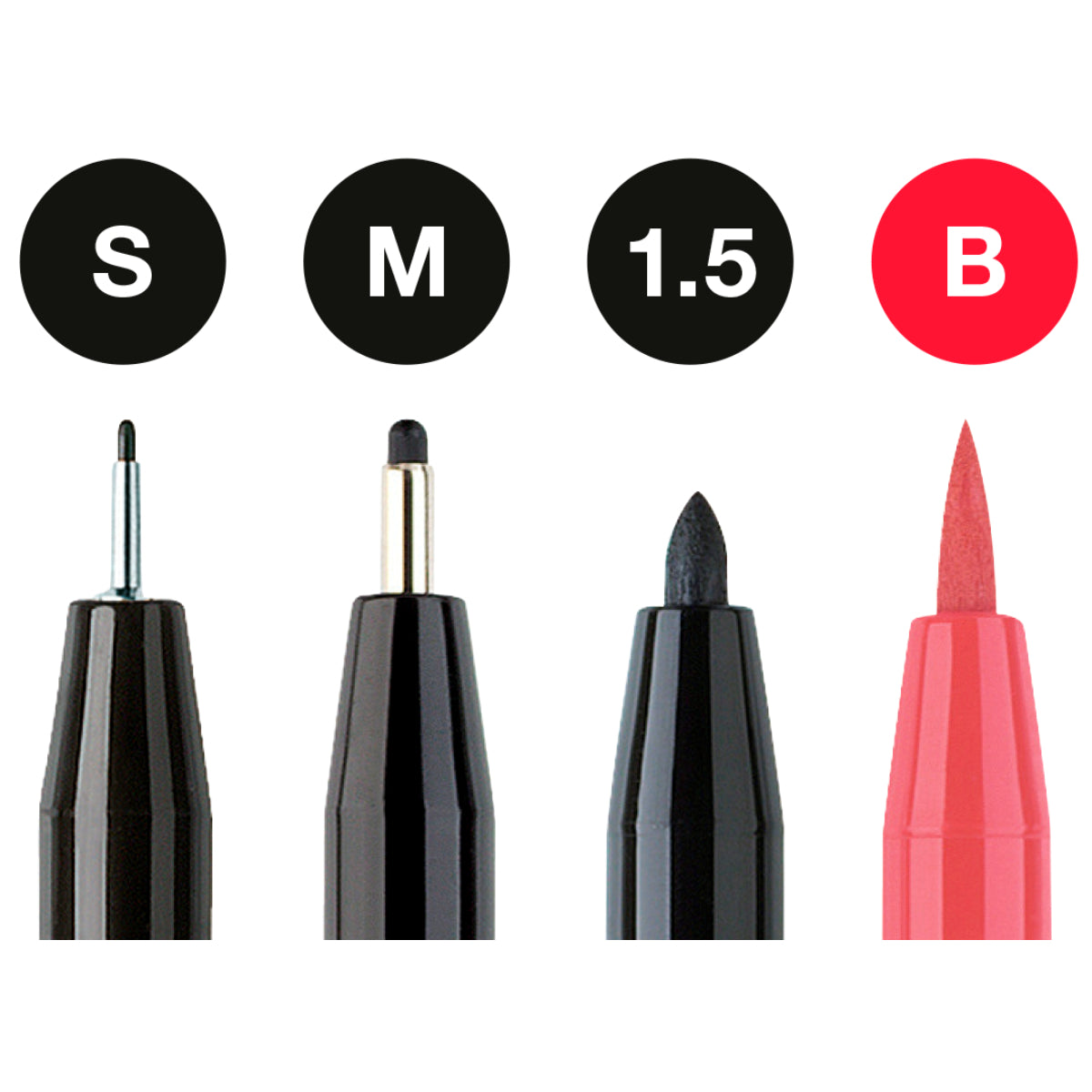 Marcador Lettering Tonos Rojos Faber-Castell x4 uds.