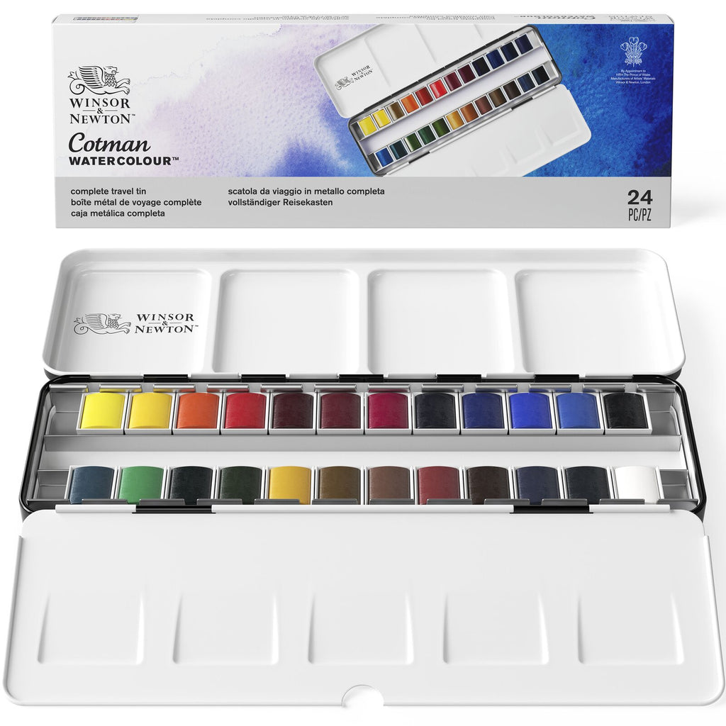 Set Acuarelas Cotman Winsor & Newton 24 Medio Godet
