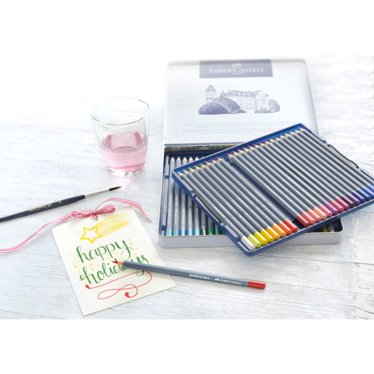 Lápiz Acuarelable Goldfaber Lata Faber-Castell x48 Colores