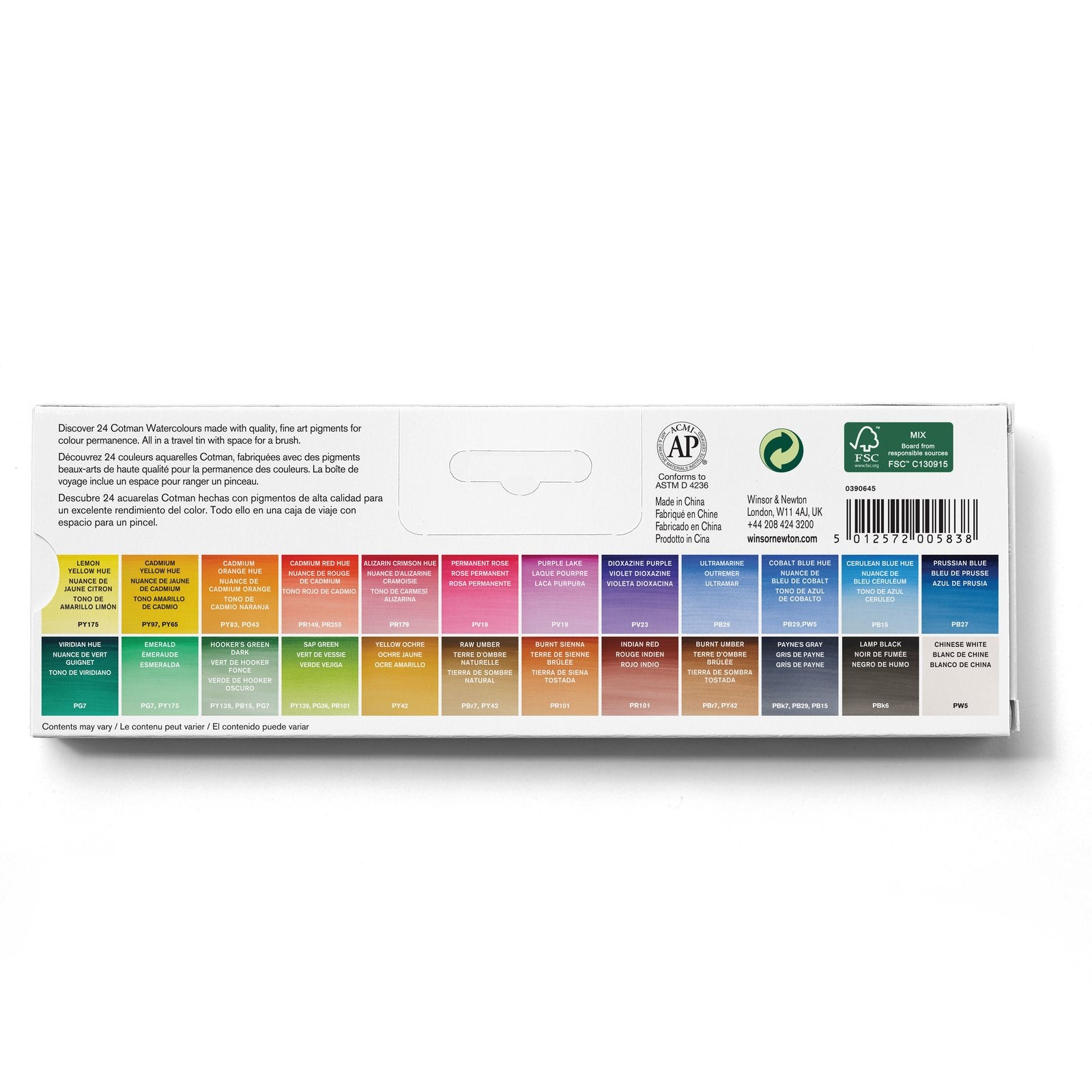 Set Acuarelas Cotman Winsor & Newton 24 Medio Godet