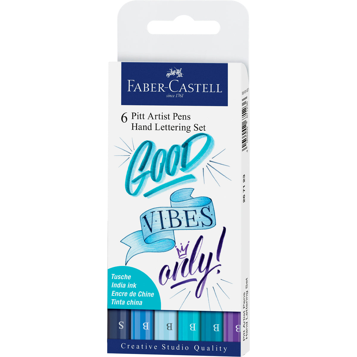 Marcador Lettering Tonos Azules Faber-Castell x6 uds.