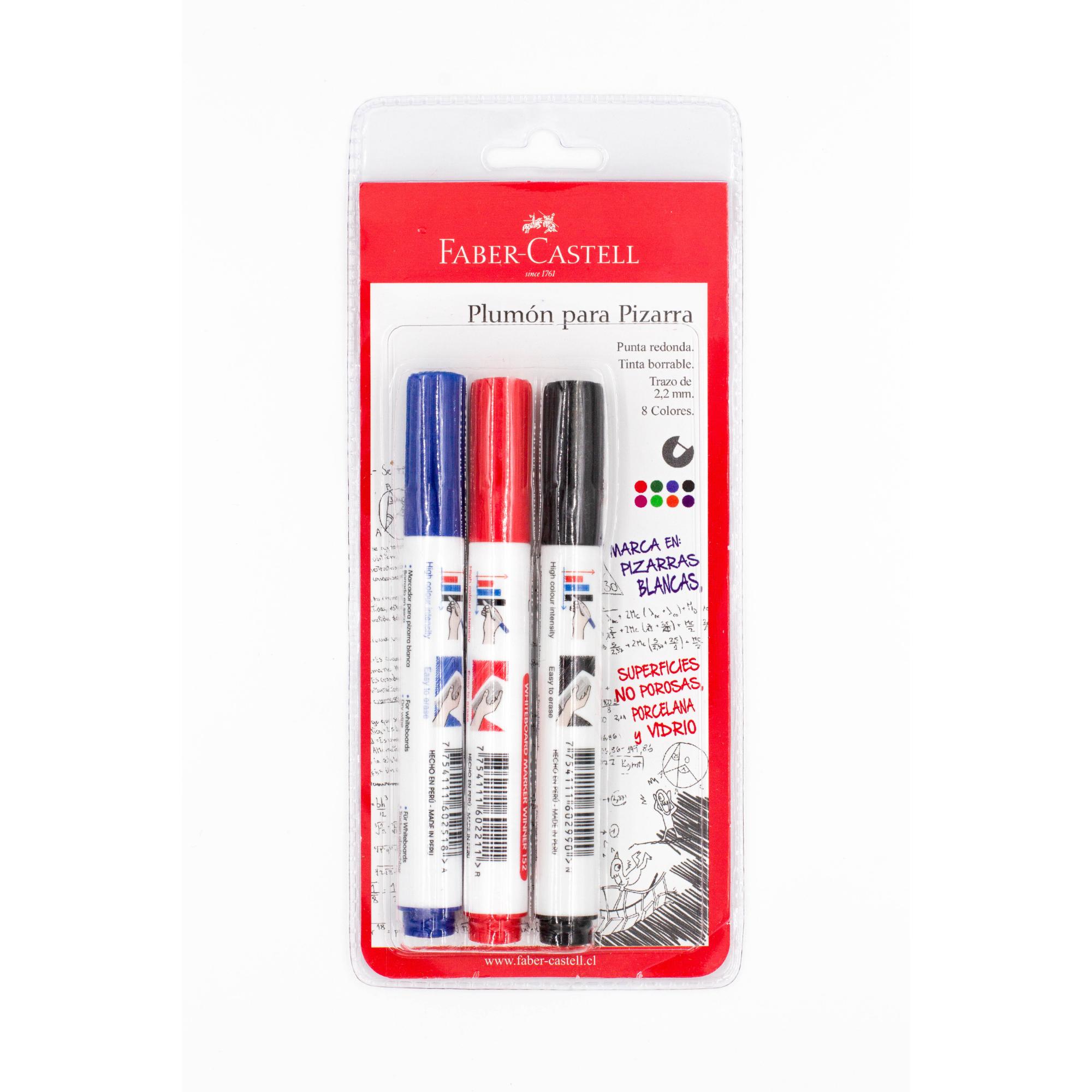 Marcadores para Pizarra Winner 152 Faber-Castell x3 Colores