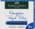 Cartuchos Repuesto De Tinta Azul Real Faber-Castell x6 und.
