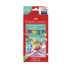 Lápices Acuarela Faber-Castell x12 + Sacapunta + Pincel