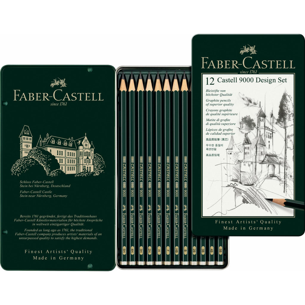 Lápiz Grafito Castell 9000 Diseño Faber-Castell x12 uds.