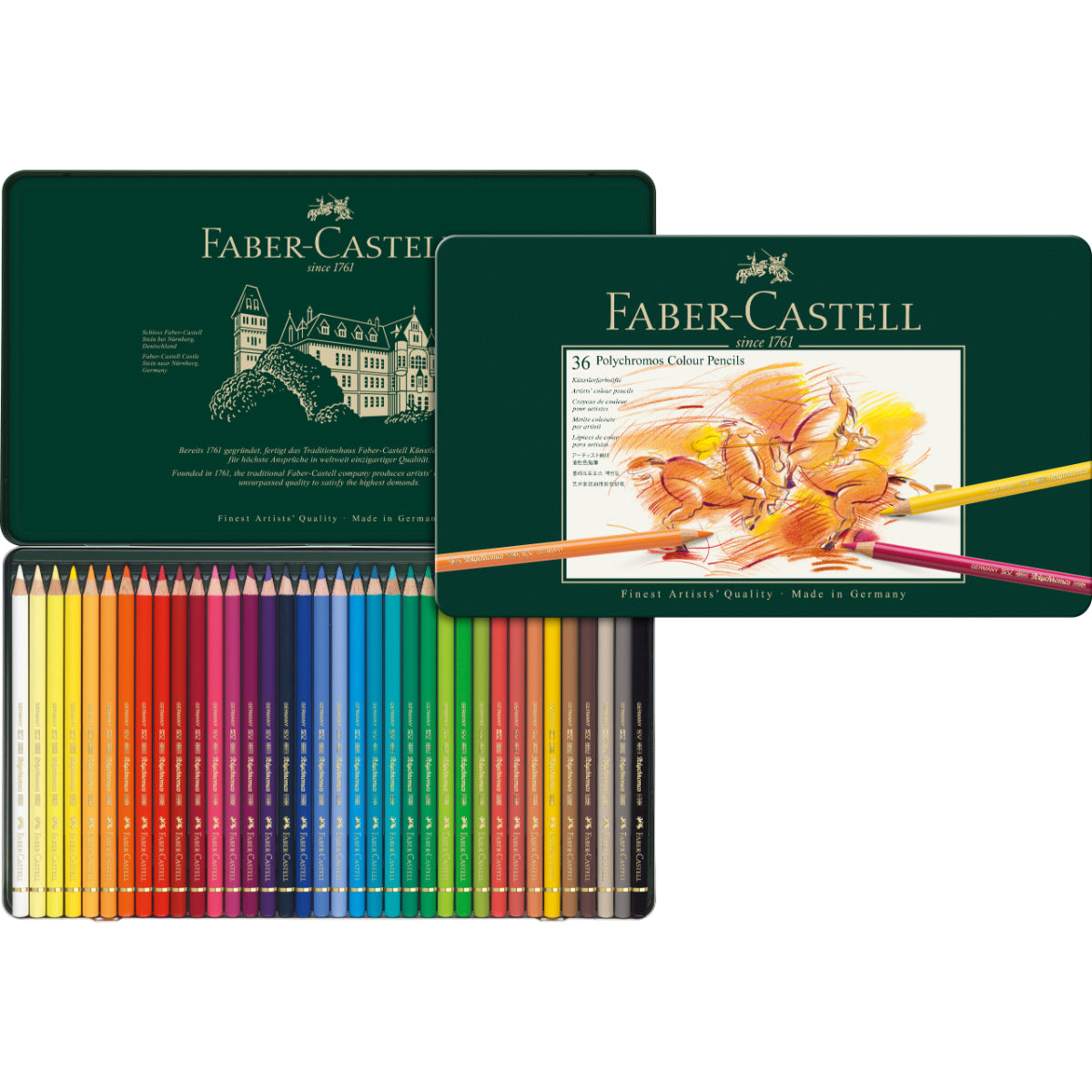 Lata EcoLápices Polychromos Faber-Castell x36 Colores
