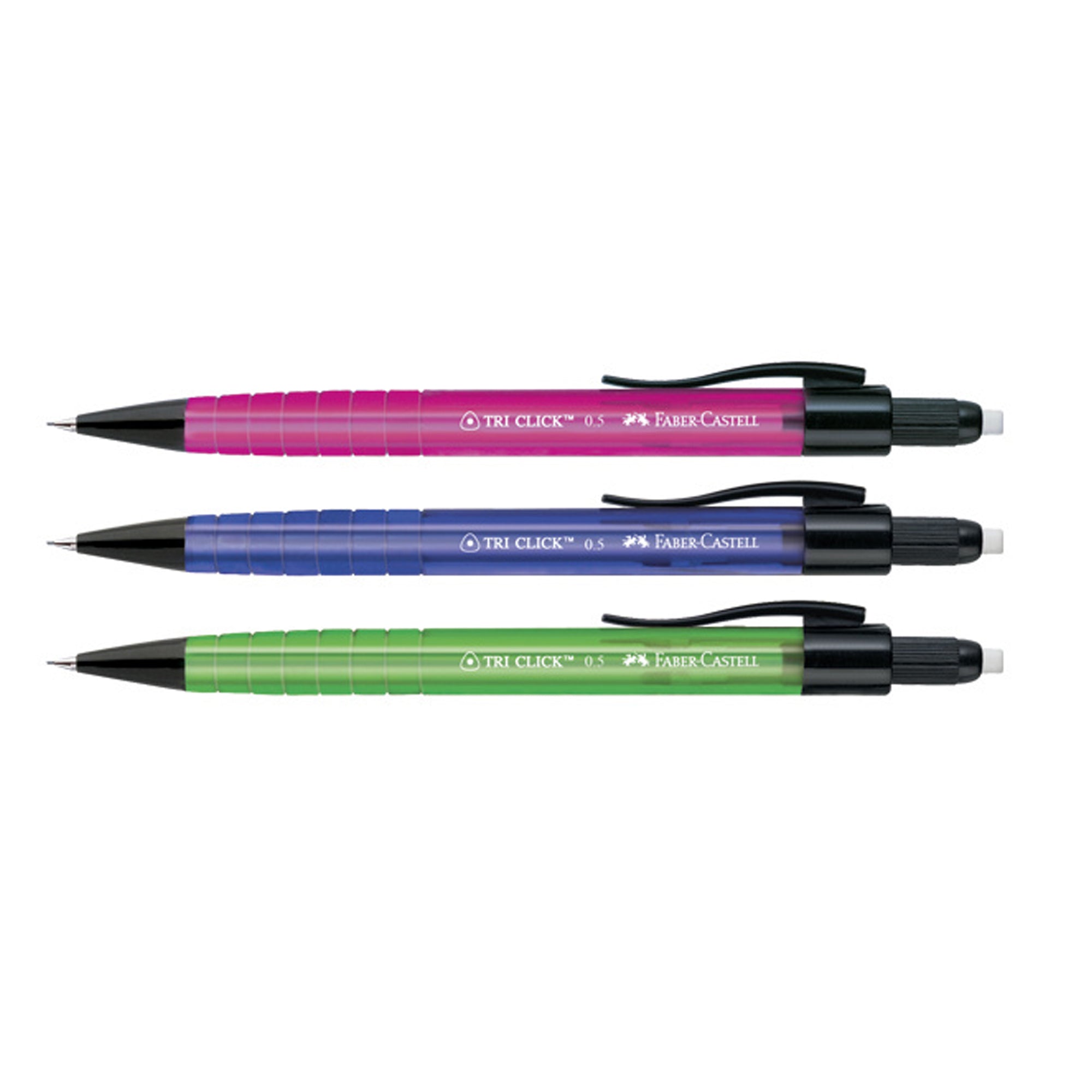 Portaminas Tri Click Faber-Castell 0.7mm Azul + minas x1