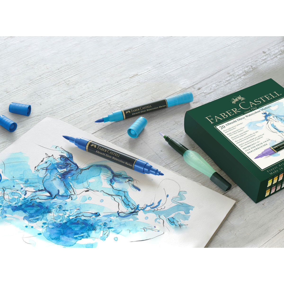 Marcadores Acuarelables A.Dürer Faber-Castell x20 Colores