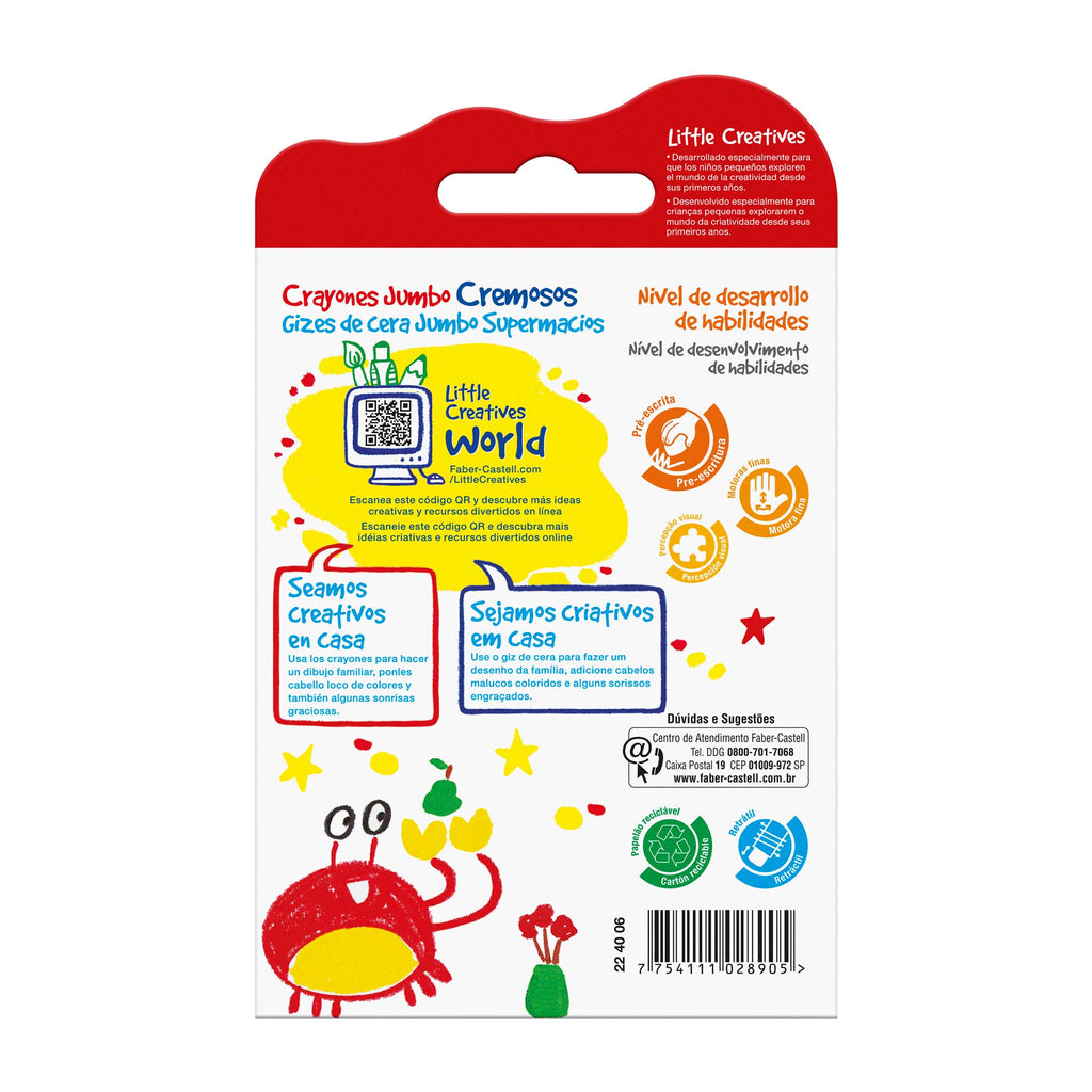 Crayones Jumbo Básicos Little Creatives Faber-Castell x6 und