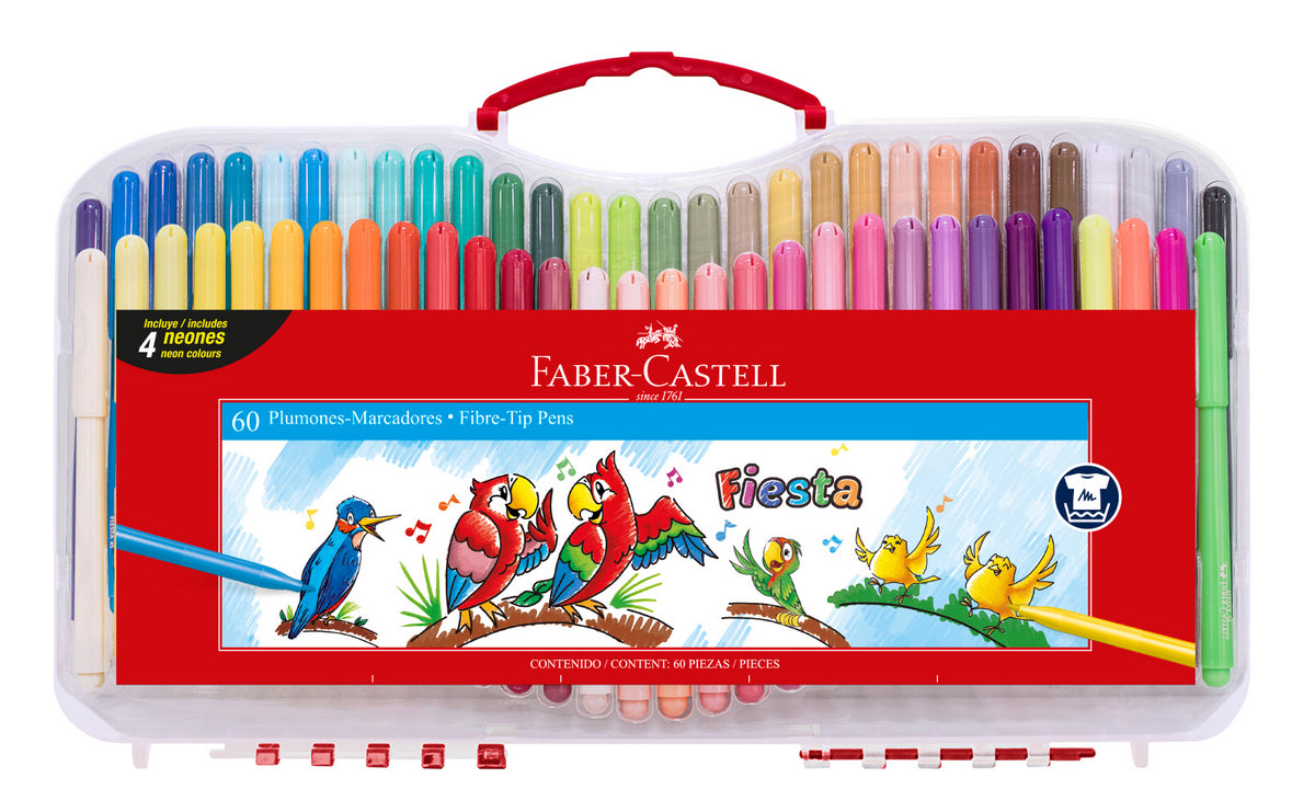 Marcador Fiesta45 Faber-Castell x60 Colores