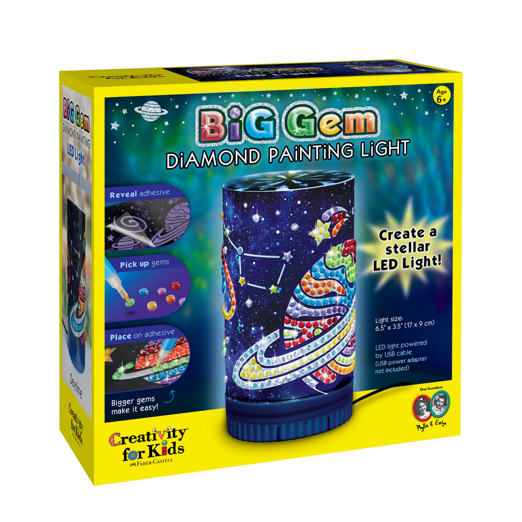 Diamantes Big Gem Diamond Painting Light Creativity for Kids
