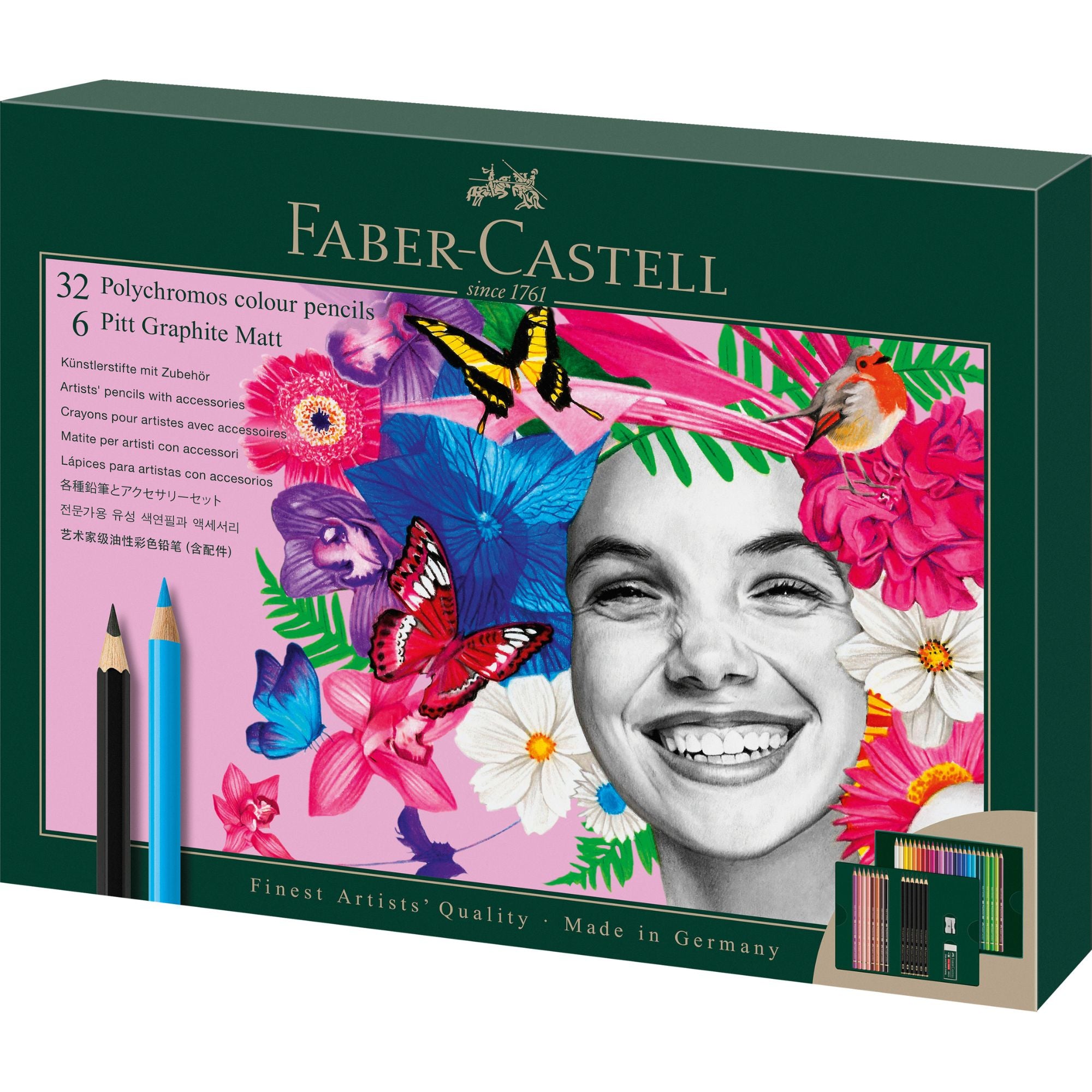 Set de Polychromos & Pitt Grafito Mate Faber-Castell x40