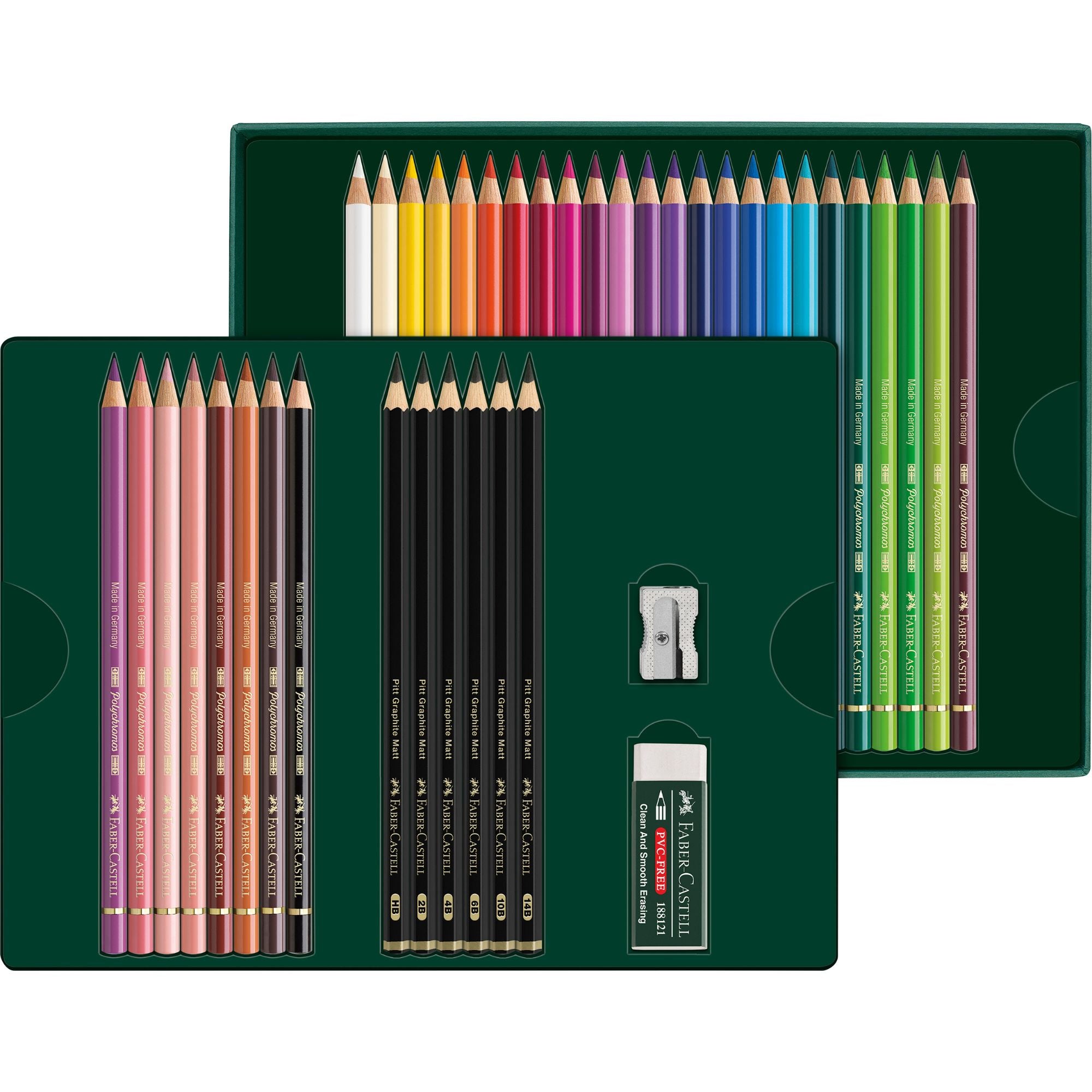 Set de Polychromos & Pitt Grafito Mate Faber-Castell x40