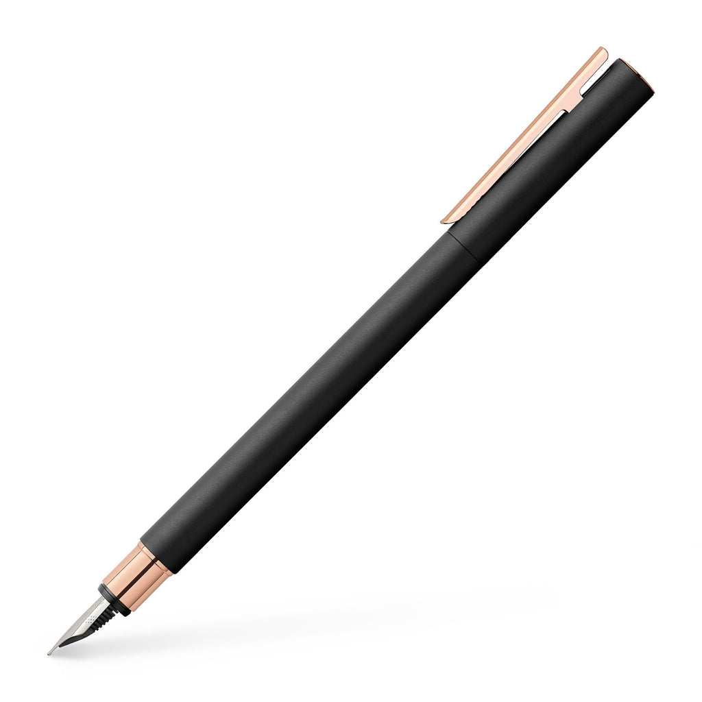 Pluma Neo Slim metal negro, rosegold, M Faber-Castell