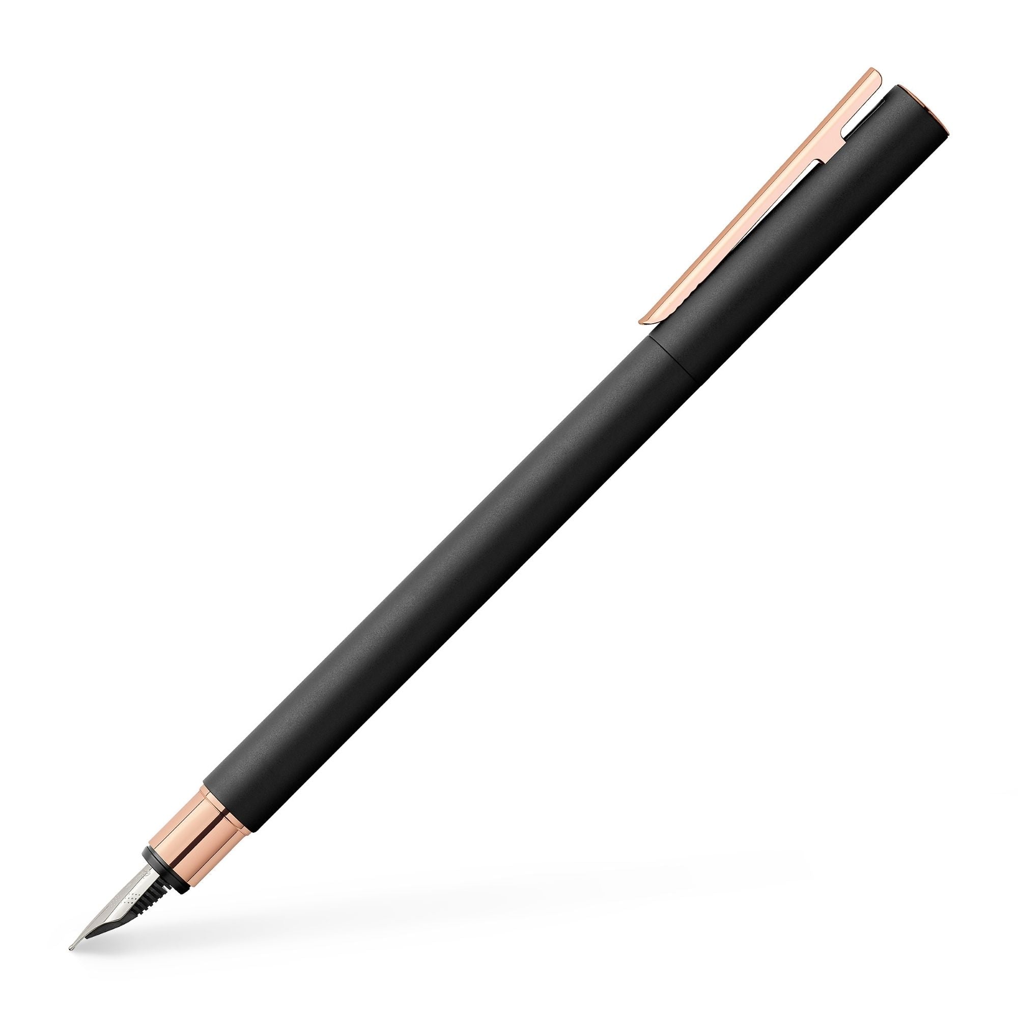 Pluma Neo Slim metal negro, rosegold, M Faber-Castell