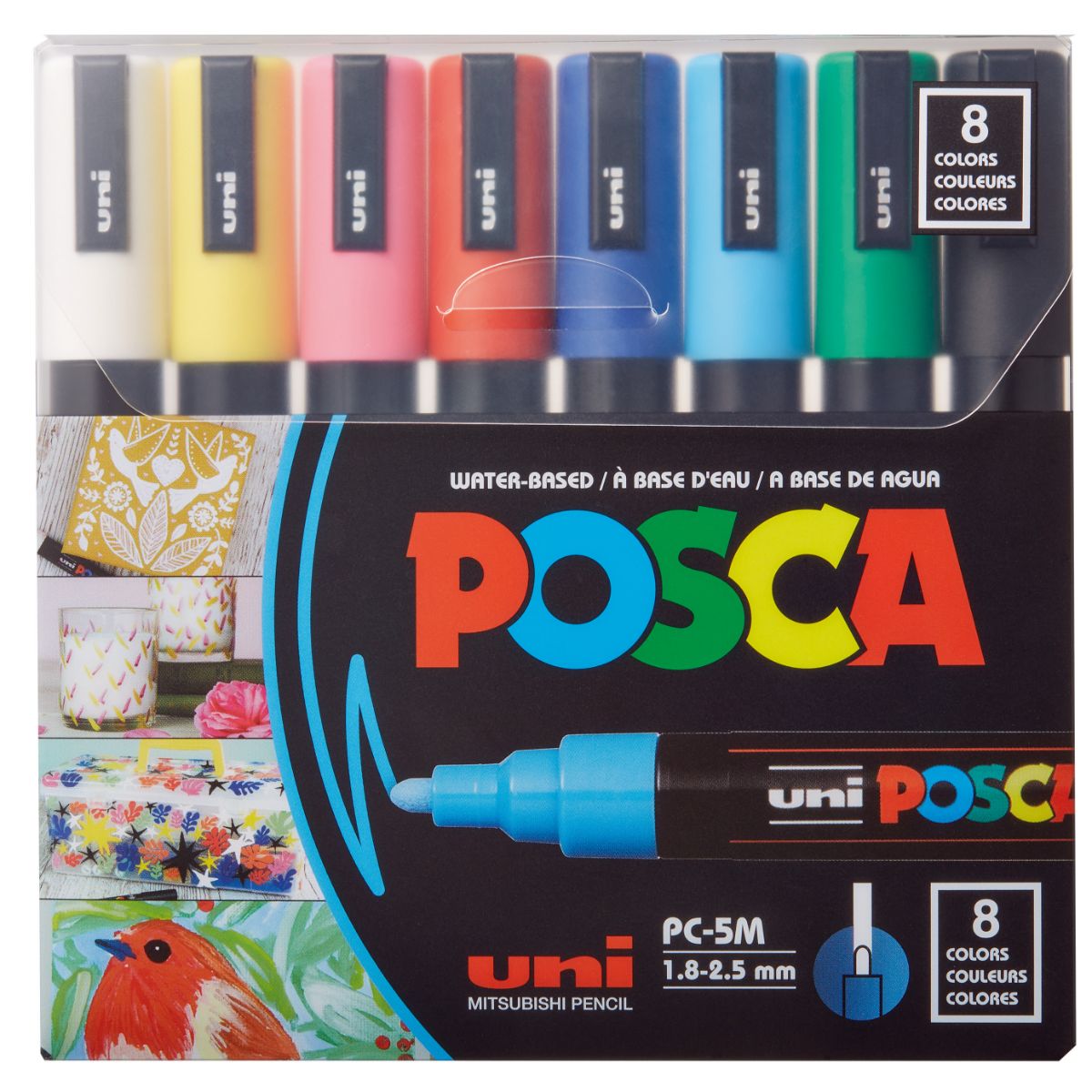 Set Marcadores POSCA 5M 8 Colores