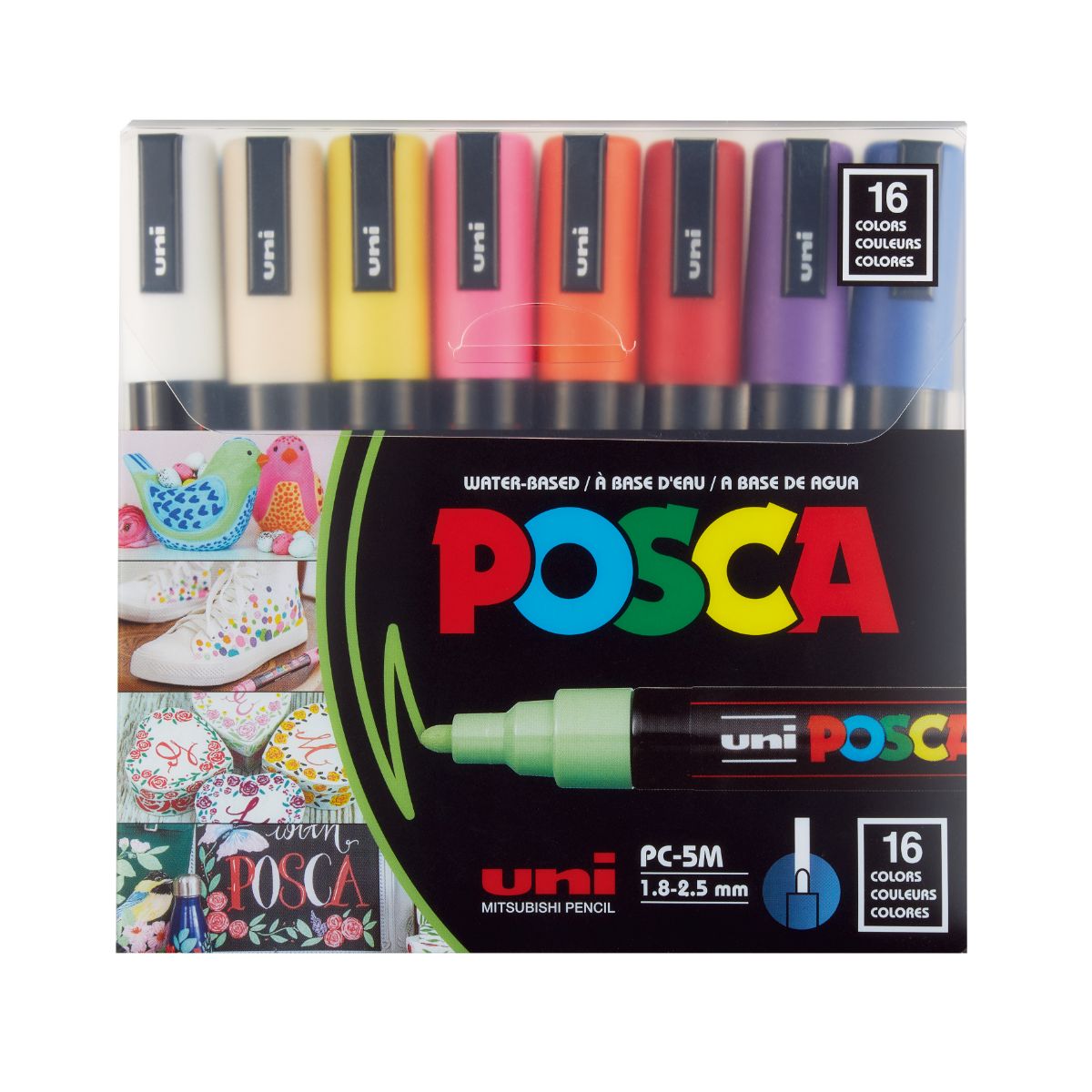 Set Marcadores POSCA 5M 16 Colores