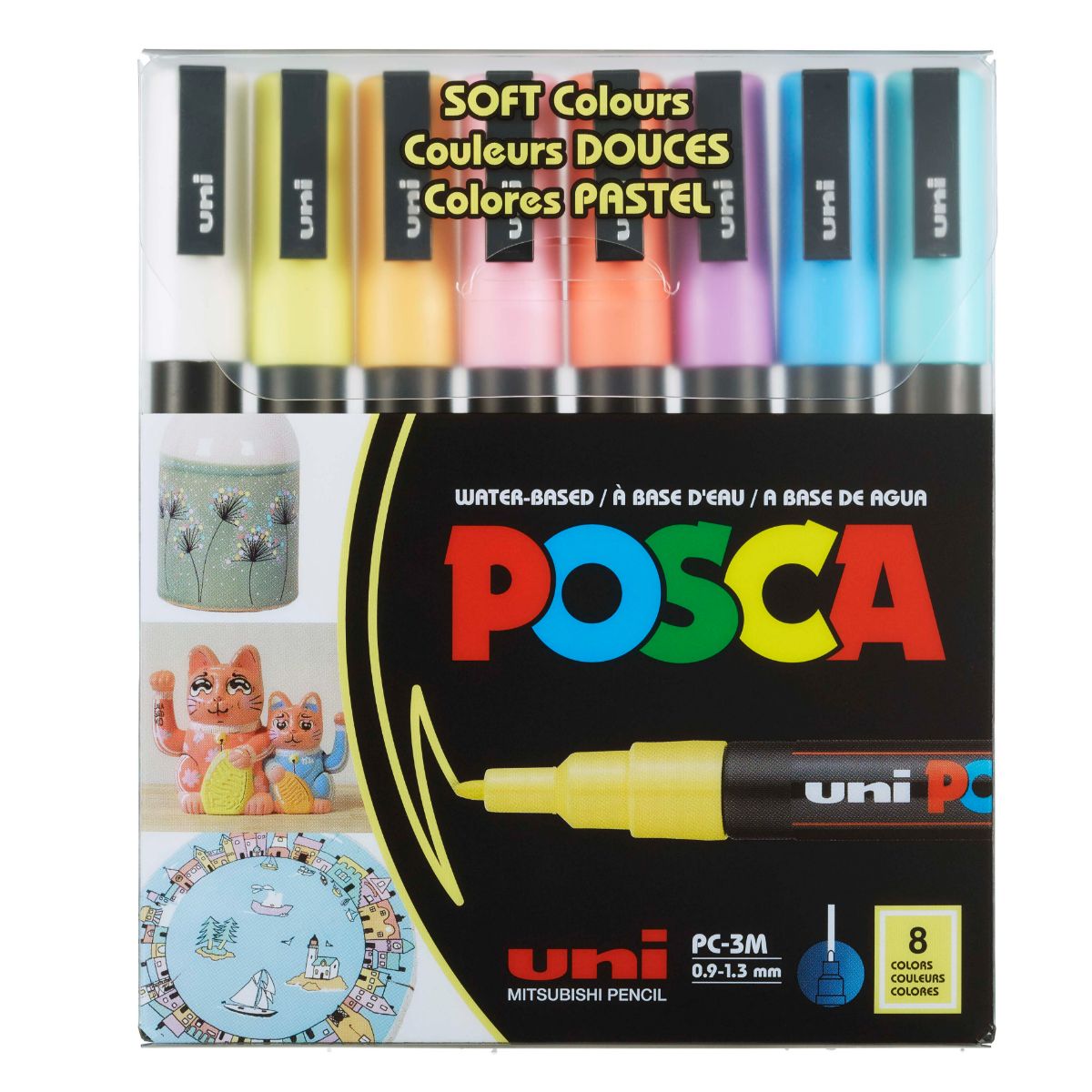 Set Marcadores POSCA 3M 8 Colores Pastel