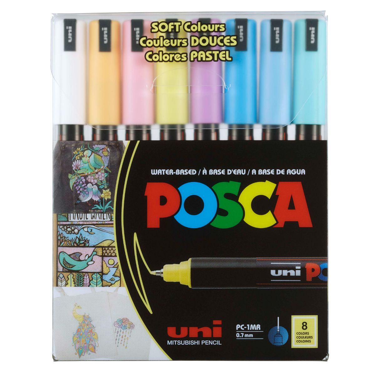 Set Marcadores POSCA 1MR 8 Colores Pastel